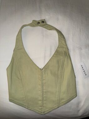 NWT PacSun Sage Halter Corset Top